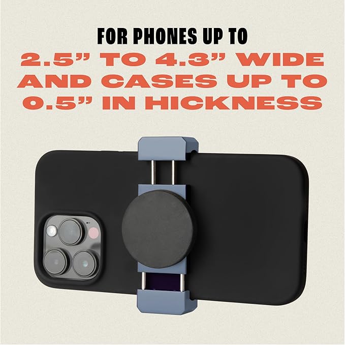 FREAKMOUNT Magnetic Motorcycle Phone Mount - Compatible with Harley Davidson - Premium Billet Aluminum Holder for Gas Tank, High-Speed Magnet Accessories - Fits Most Phones, Steel Blue