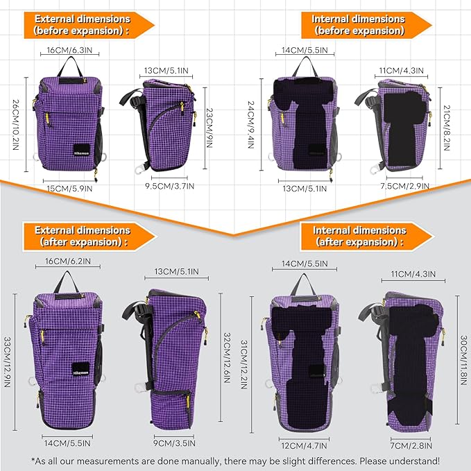 HIKEMAN Shoulder Bag Case for Camera - Outdoor Waterproof Shockproof Camera Bag,Detachable Strap for Daily Use,Travel,Cycling Climbing(Purple)