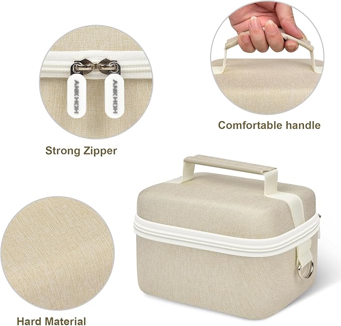 ANKHOH Vlogging Camera Case for Duluvulu/for Zostuic/for YIGLLO/for Gavonde/for Canon/for Kodak Pixpro Digital 4K 5K Camera Carrying Travel Bag for SD Cards, Accessories(Box Only)(White)