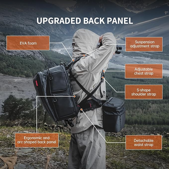PGYTECH OneMo 2 25L-33L Camera Backpack with Shoulder Bag for 16“ Laptop for Photographers, Waterproof DSLR Backpack for Canon/Nikon/Sony, Drone Back for DJI Mini 3 Pro/Mavic 3/ FPV(Olivine Camo)