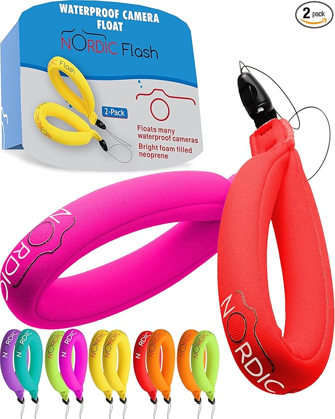 Nordic Flash Floating Wrist Strap for Action Cameras – Compatible with GoPro Hero 13, Insta360 X4, DJI Action 5 Pro, OM System TG-7, Kodak PixPro WPZ2 & iPhone