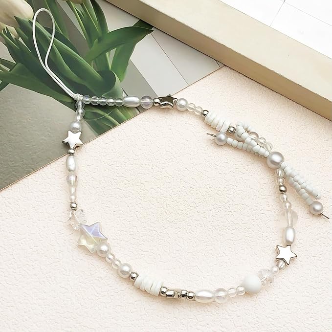 Beaded Camera Wrist Strap Cute Digital Camera Charm Lanyard Phone Chain Keychain Beaded Phone Lanyard Bag Charm