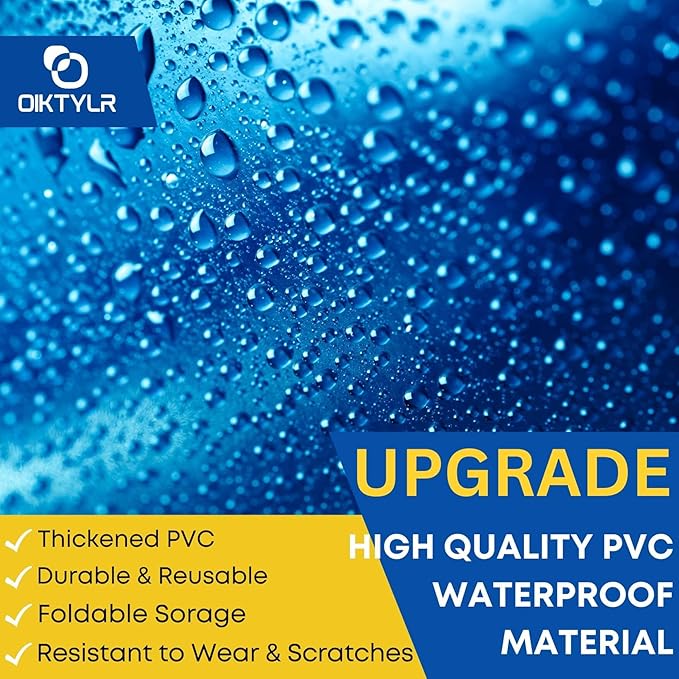 Oiktylr Mini Split Cleaning Kit Bag with 2L High Pressure Sprayer, Air Conditioner Cleaning Kit with Waterproof PVC AC Cleaning Cover Bib with 10pcs HVAC Cleaning Tools, Large