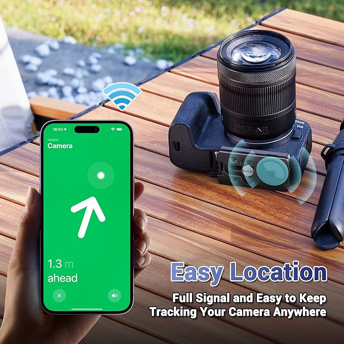 Quick Release Plate for AirTag, Metal Camera Mount Adapter with 1/4"-20 Screw & Arca-Type Design for Tripod Compatible with Canon Sony Nikon Fujifilm and More Camera, for AirTag Hidden-in Base Plate