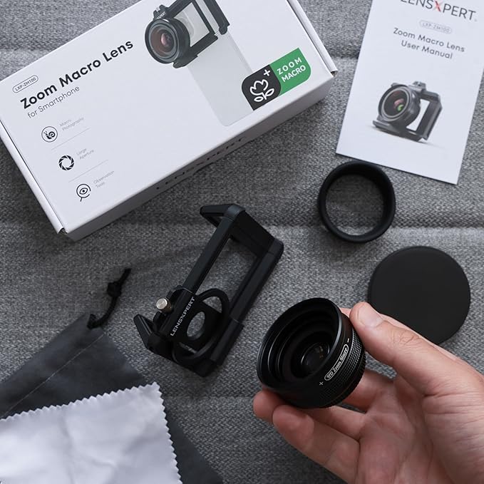 Macro Lens 10X-20X for Smartphone, Universal Clip-On HD Close-Up Lens Kit for Smartphone – Perfect for Macro Photography, Jewelry, Flowers, Insects