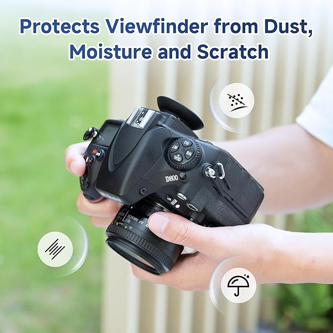 JJC Eyepiece Eyecup Eye Cup Viewfinder for Nikon D850 D500 D810 Df D810A D800E D800 D700 D5 D4s D4 D3X D3s D3 D2H D2Hs D2X D2Xs,Replaces Original Nikon DK-17 and Nikon DK-19 Eyepiece