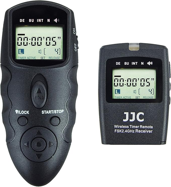 JJC Wireless Intervalometer Timer Remote Control Shutter Release for Nikon Z8 Z9 D850 D500 D5 D810 D810A D800 D700 D4s D4 D3 D3s D3X D2H D2X D2Hs D2Xs D300s D300 D200 D100 and More Nikon Camera