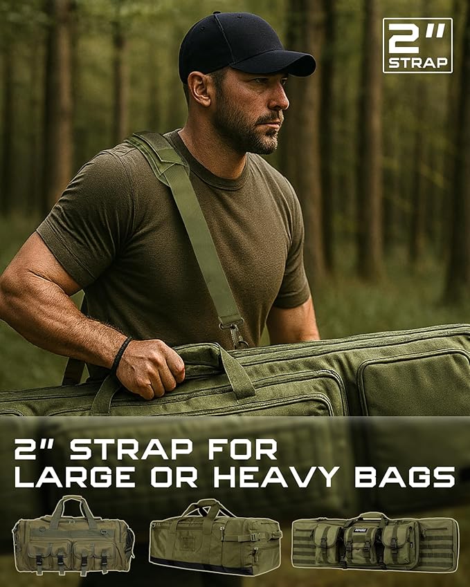 WYNEX Shoulder Strap Pad for Tactical Pouch, Universal Bag Strap with Detachable Thick Pad Single Shoulder Straps Replacement