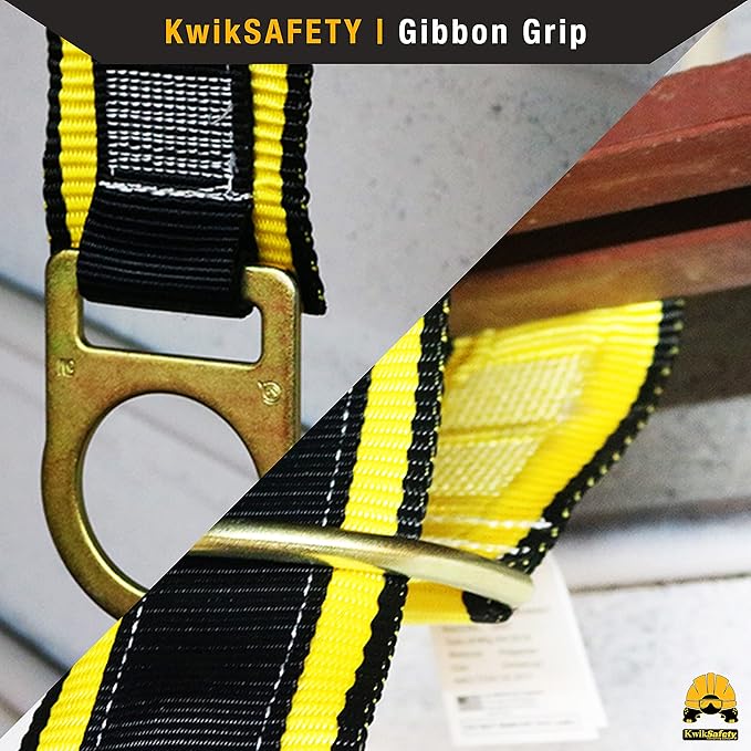 KwikSafety - Charlotte, NC - GIBBON GRIP 10 ft Safety Anchor Cross Arm Strap Beam Choker ANSI Fall Arrest System Web pass thru Double D Ring Anchorage Sling OSHA Protection Harness Lanyard