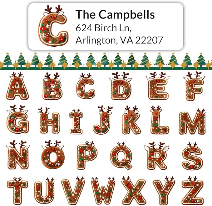 Personalized Return Address Labels - Custom Address Labels with Monogram (Furry)