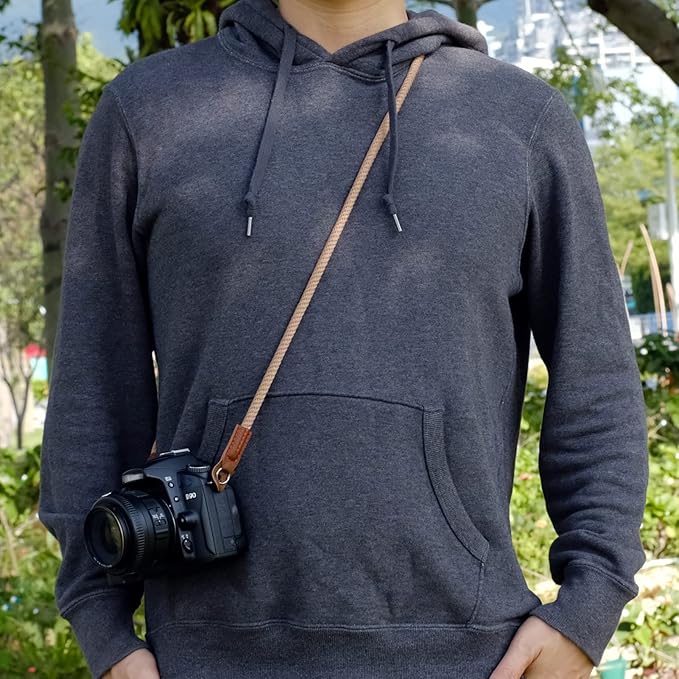Camera Strap,Soft Rope Camera Neck Strap, Shoulder Strap for DSLR SLR Mirrorless Camera with Round Hole Interface 100cm
