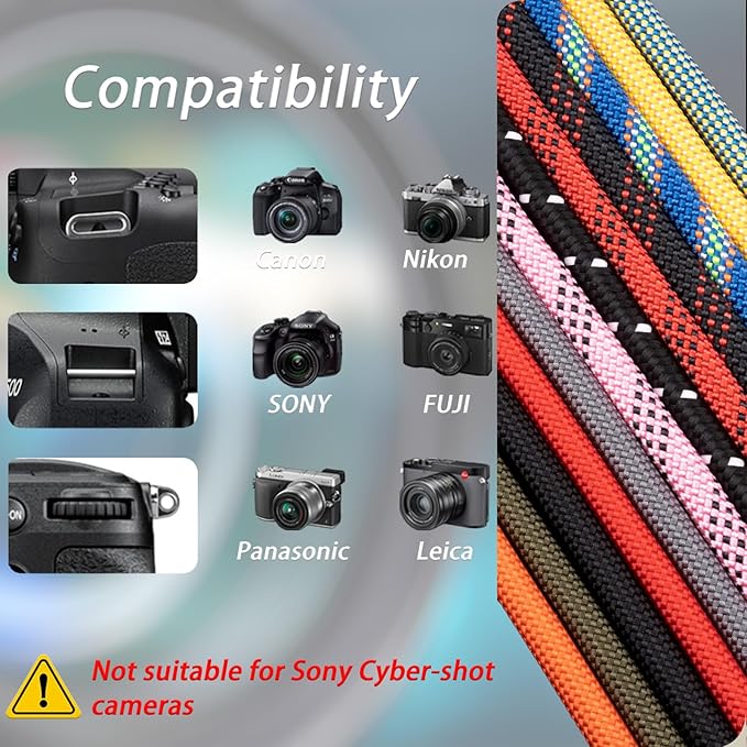 Camera Strap Rope,Quick Release Vintage Cute QD Nylon Neck Shoulder Straps for Photographers Film DSLR