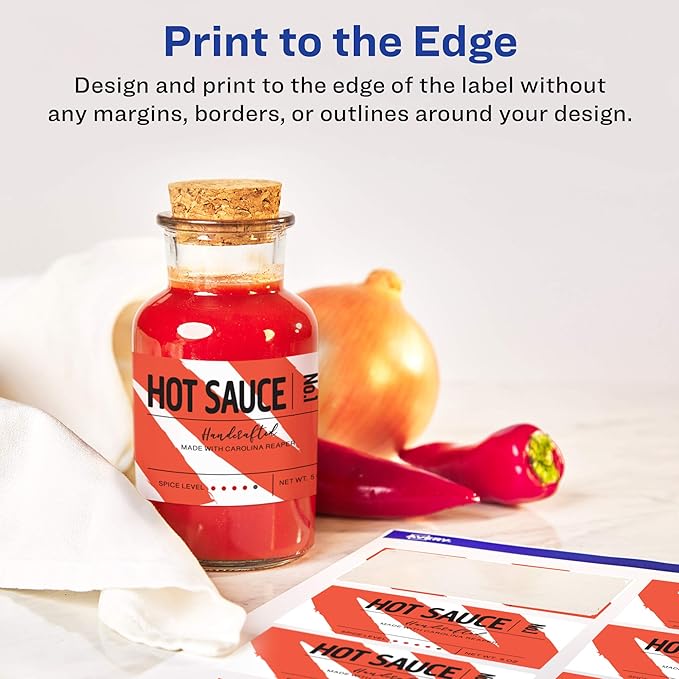 Avery Glossy White Labels, Sure Feed Technology, 2" x 3" Rectangle Labels, Print-to-The-Edge, Laser/Inkjet, 80 Total (22890)