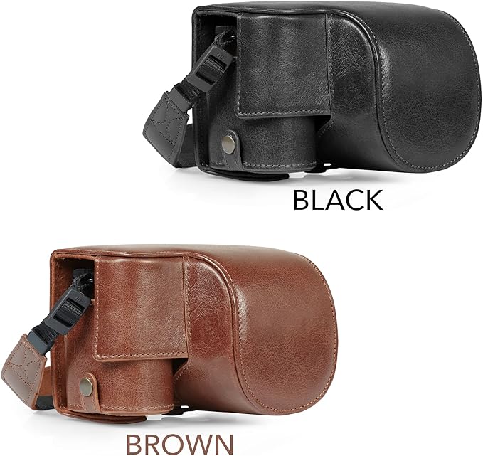 MegaGear Ever Ready Genuine Leather Camera Case Compatible with Nikon Z30 (16-50mm) (Brown)