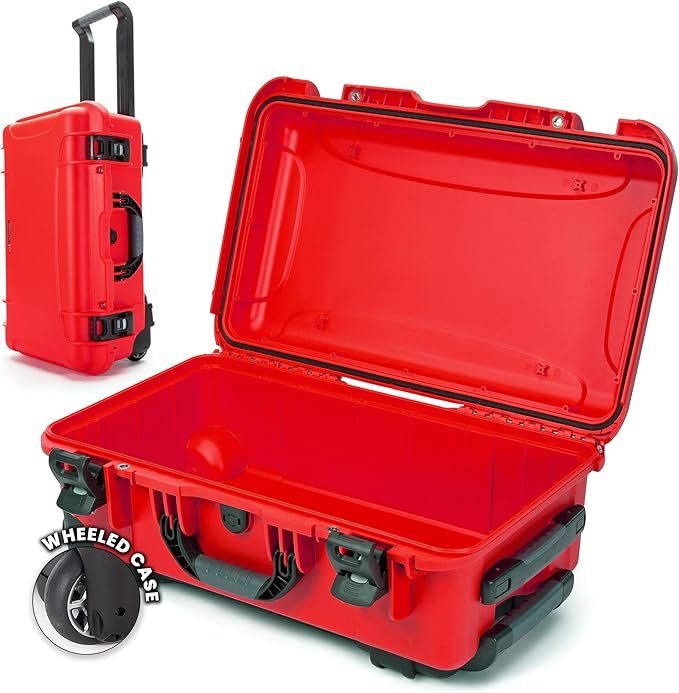 NANUK 935 Hard Case – Waterproof Equipment Case with Wheels, 22” x 14” x 9” – Dustproof and Impact Resistant, Airline Carry-On Approved – Red