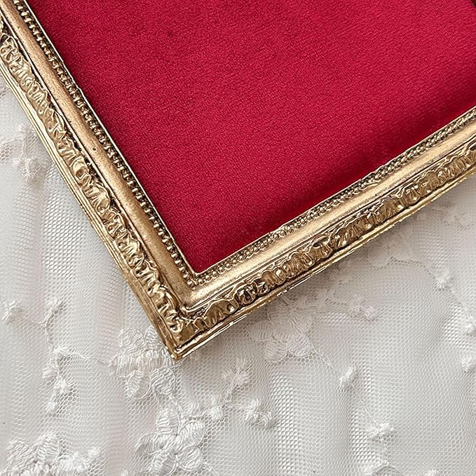 Vintage Styles Jewelry Display Stand Photo Frame Earring Necklace Holder Flannel Lining Resin Structure Home Shop Decors