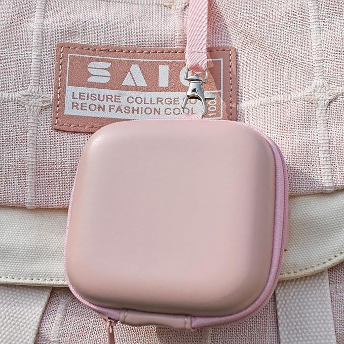 Wireless Lavalier Microphone Case Mini Mic Case for Wireless lavalier microphones Wireless Microphones Mini Tiny Mic Lapel Clip Microphones (PINK)