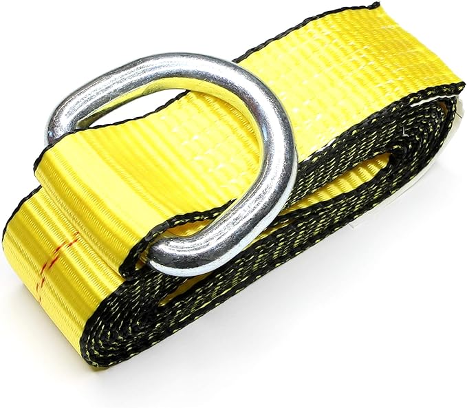 WorldPac (Pack of 4) 2" X 12ft Feet Lasso Strap with D Ring Auto Tie Down