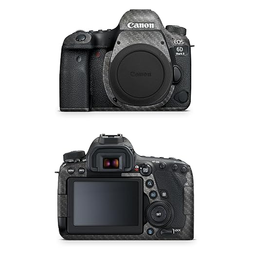Carbon Fiber Camera Skin Compatible with Canon EOS 6D Mark II Camera (2017) - Scratched Up - Premium 3M Vinyl Protective Wrap Decal Cover - Easy to Apply | Crafted in The USA by MightySkins