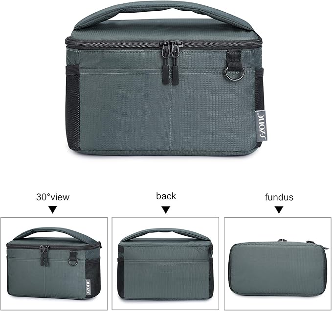 S-ZONE Water Resistant Camera Insert Bag with Sleeve Camera Case Upgraded Version 2.0