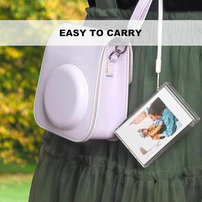 Picture Holder Storage Case for Fujifilm Instax Mini Film,3 inch Photo Pouch Instant Camera Film Accessories for Fujifilm Instax Mini EVO/40/90/12/11/9/8/7/7+/7s ect (1, Transparent)