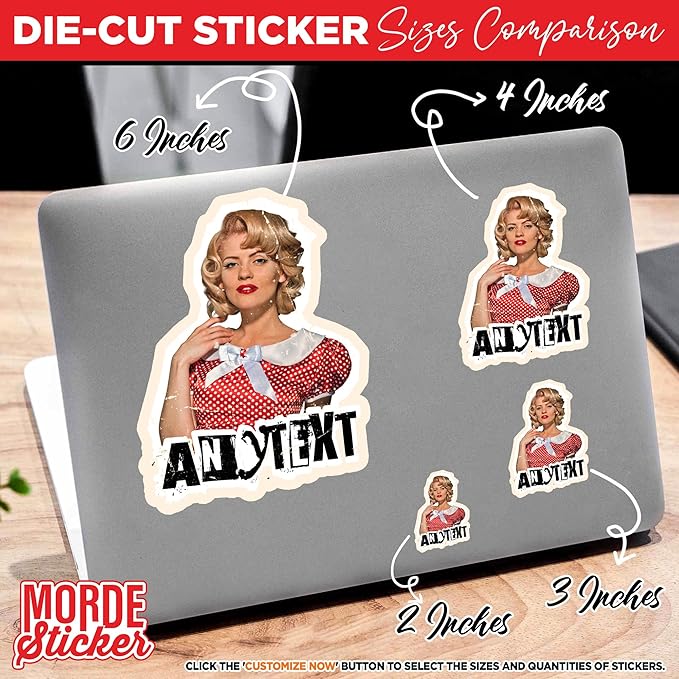 Custom Retro Photo Sticker Personalized Retro Vintage Face Photo Image and Name Waterproof Vinyl Stickers for Laptop Water Bottle Cars Phone Case Decal Decor Stuff Gifts for Her Him Kids