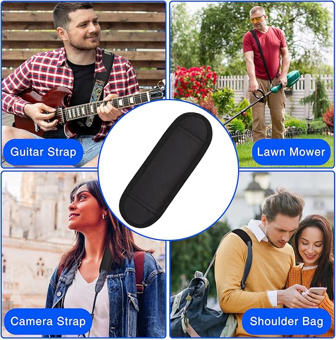 LOGJAM 4 Pack Soft Shoulder Strap Pad, Breathable and Removable Backpack Strap Padding for Luggage Bag Guitar Straps Cushion
