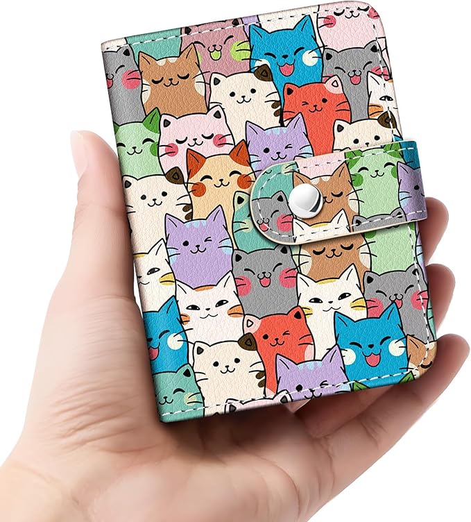 Lebrocoli Cats Small Photos Album for 2x3 Inch Films, 56 Pockets Mini Cute Albums Book for Polaroid Fujifilm Instax Mini Instant Camera Printer, Kpop Photocard Pictures Binders Holders Storage