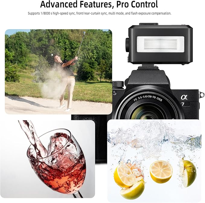 Godox iT30Pro-F Pocket TTL Flash for Fujifilm Camera: 2.4G Wireless + Touchscreen (Equivalent to Built-in X3 Trigger), Li-ion Battery, HSS 1/8000s, 560 Flashes, Built-in Diffuser for Portrait