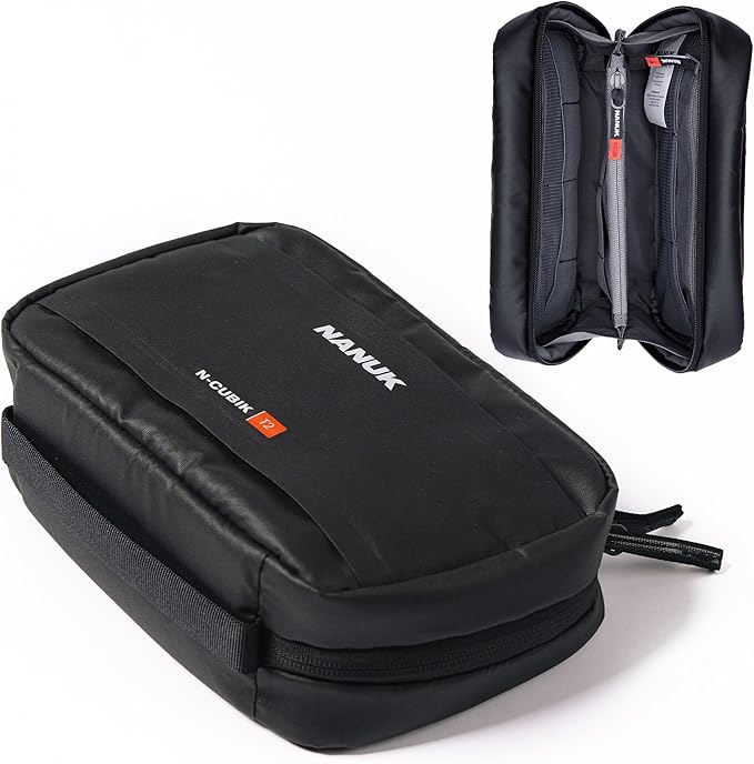 NANUK N-Cubik T2 Camera Bag Insert – Water-Resistant Pouch – Shockproof Protective Camera Insert for Backpack – Perfect for Accessories & Gear (10.6” x 6.5” x 3.5”)