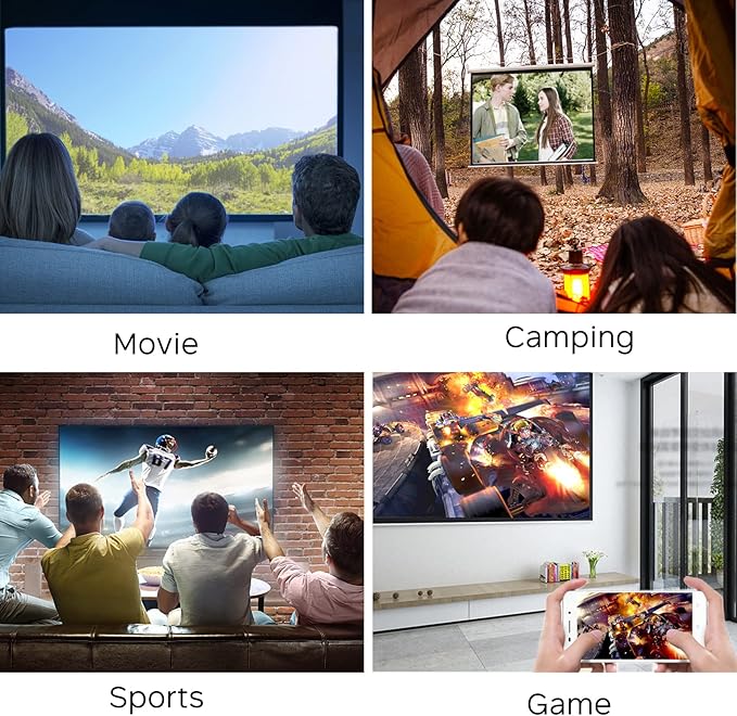 Mini Projector, Meer Portable Pico Full Color LED LCD Video Projector for Children Present, Video TV Movie, Party Game, Outdoor Entertainment with HDMI USB AV Interfaces and Remote Control