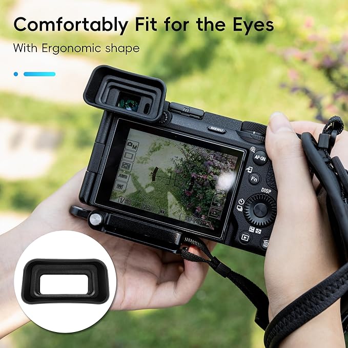 A6700 Eyecup Eyepiece, Soft Silicon Extended Camera Eye Cup Viewfinder Special Designed for Sony A6700 Alpha APS-C Mirrorless Camera Replaces Sony FDA-EP20 (Not Affect The Use of A6700 Camera Screen)