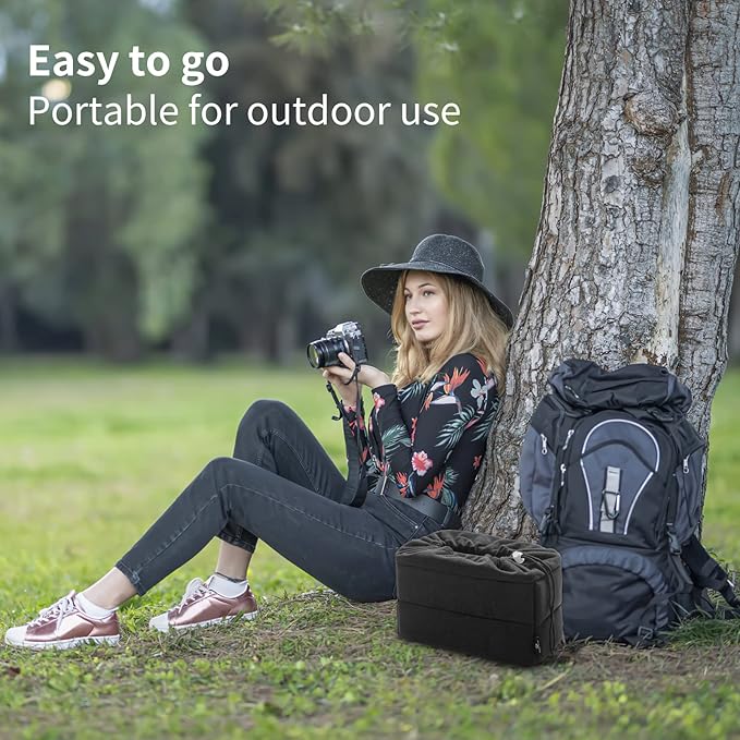 Koolertron Shockproof Camera Photo Bag for SLR TLR Camera Insert Partition Padded Case,Can be Put Directly Into the SLR Camera Bag With Freely Adjustable Compartment