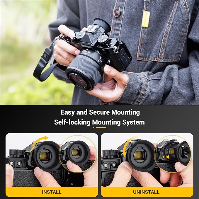 Upgraded DK-33 Z8 Z9 Zf Round Eye Cup Eyecup Eyepiece, Soft Rubber Eye Cup Viewfinder Cover for Nikon Zf Z9 Z8 Cameras, Replaces Nikon DK-33 Eyecup, Increased Depth Better for Viewfinder Protection
