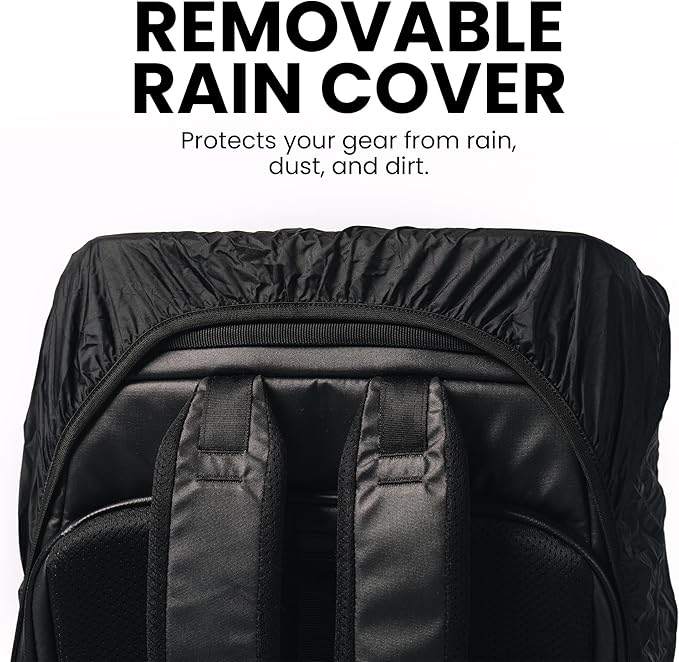 NANUK N-PVD 35L Camera Backpack – Water-Repellent with Rain Cover, Fits 2-3 Cameras, Drone, Tripod, 16" Laptop Compartment, Carry-On Approved – For Photographers, Travel & Hiking – Black