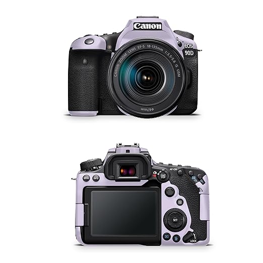 Camera Skin Compatible with Canon EOS 90D Camera (2019) - Solid Lilac - Premium 3M Vinyl Protective Wrap Decal Cover - Easy to Apply | Crafted in The USA by MightySkins