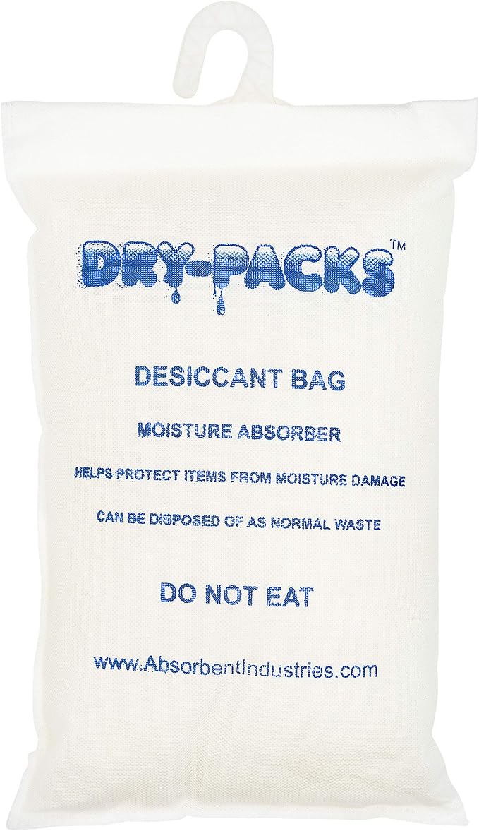 Container & Cargo Dry with Hanging Hook by Dry-Packs - 4.5LBS & 2KG White 2KGCONDRYHOOK