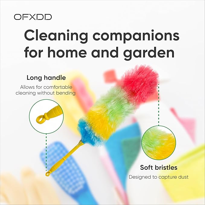 Colorful Static Hard Bristle Dusters for Cleaning - Heavy Duty Magnetic Dust Brush Furniture - Antistatic Cleaning Soft Supplies Dusting