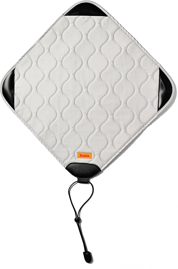 KODAK Camera Wrap Size L 38.5x38.5cm - Water-Resistant, Anti-Scratching and Dust-Free Protective Cloth for SLR Camera, Tele Lens (Light Grey) [ONE item]