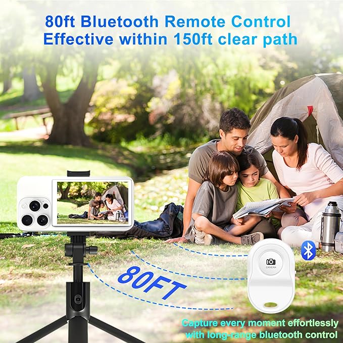 Vlog Selfie Monitor Screen for iPhone & Android,1080P Wireless Recording Magnetic Back Camera Selfie Monitor with Bluetooth Remote Control, Rear Camera Screen for YouTube TikTok live streaming