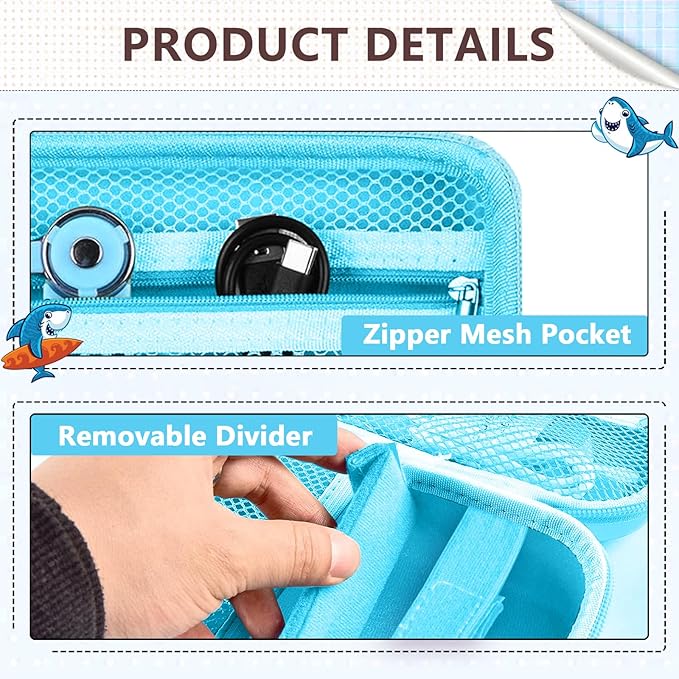 Leayjeen Kids Camera Case Compatible with Cimizi/Gofunly/Aasonida/CAMCLID/LETSHAHA Kids Instant Print Camera, Kids Instant Camera for 1080P Printed Photos,Birthday Gifts for Kids-Blue(Case Only)