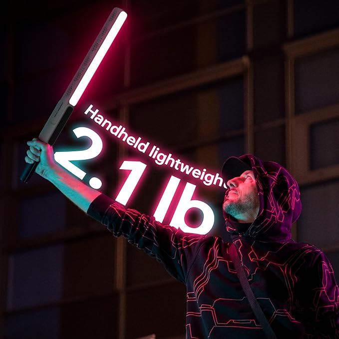 ZHIYUN CINEPEER CF100 100W RGB Light Stick Handheld LED Video Light Wand 2700K-6500K CRI 96+ TLCI 98+ Portable Fill Light with 6 Light Effect Continuous Output Photography Tube Combo