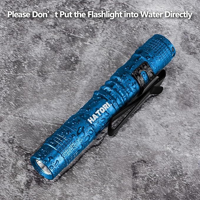 HATORI Led Flashlight Small Super Bright Handheld Flashlights High Lumens Mini Pocket Pen Light for Camping Emergencies Outdoor EDC Tactical Flashlights (1 Pack)