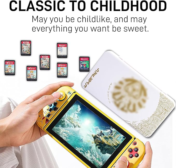 RHOTALL Game Card Case for Nintendo Switch /OLED/lite/2 , Storage Card Box with 48 Game Cards Cartridge and 24 SD Cards Slots, Switch Games Holder with Magnetic Design - for Tears of the Kingdom