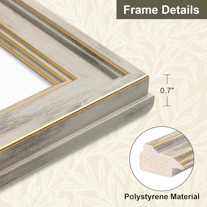 Vittanly 4x6 Picture Frame Set of 4, Vintage Photo Frame for Wall or Tabletop, Display 4x6 Pictures, Rustic Farmhouse Home Decor, Distressed White