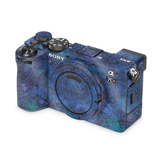 Glossy Glitter Camera Skin Compatible with Sony Alpha 7CR Camera (2023) - Blue Ice - Premium 3M Vinyl Protective Wrap Decal Cover - Easy to Apply | Crafted in The USA by MightySkins