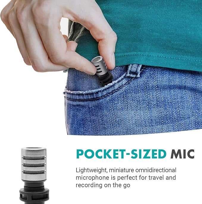 Movo MA5C External USB C Microphone for Type-C Devices - Condenser Shotgun Mic for Video Recording, Voiceover, Interview, Travel, Vlogging, Youtube