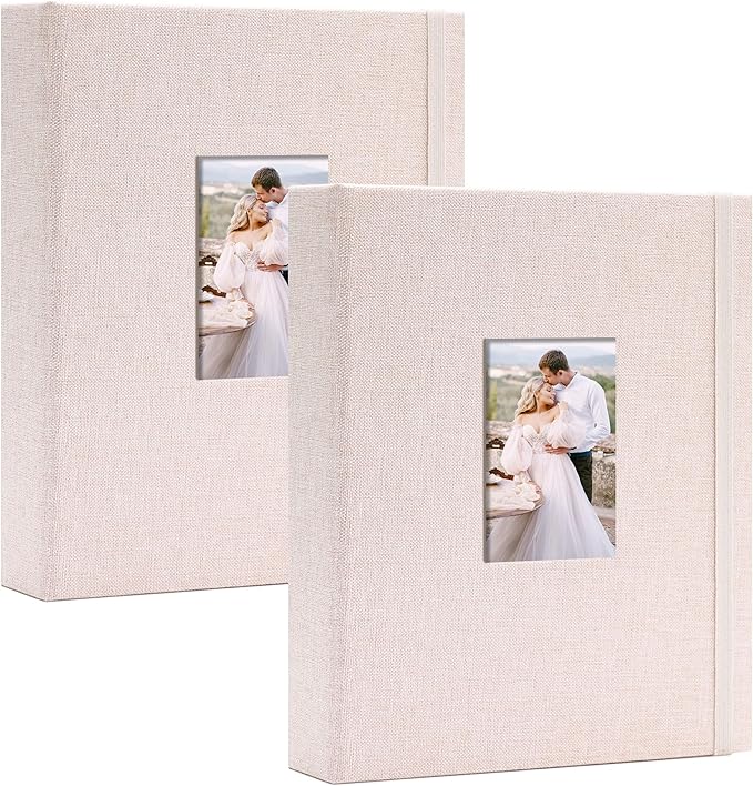 Vienrose Mini Polaroid Photo Album Book 208 Photos 2x3 Inch Pictures for Fujifilm Instax Mini 7s 8 9 11 25 26 40 50s 90 Evo Z2300 Instant Camera, Polaroid Snap Beige 2 Pack
