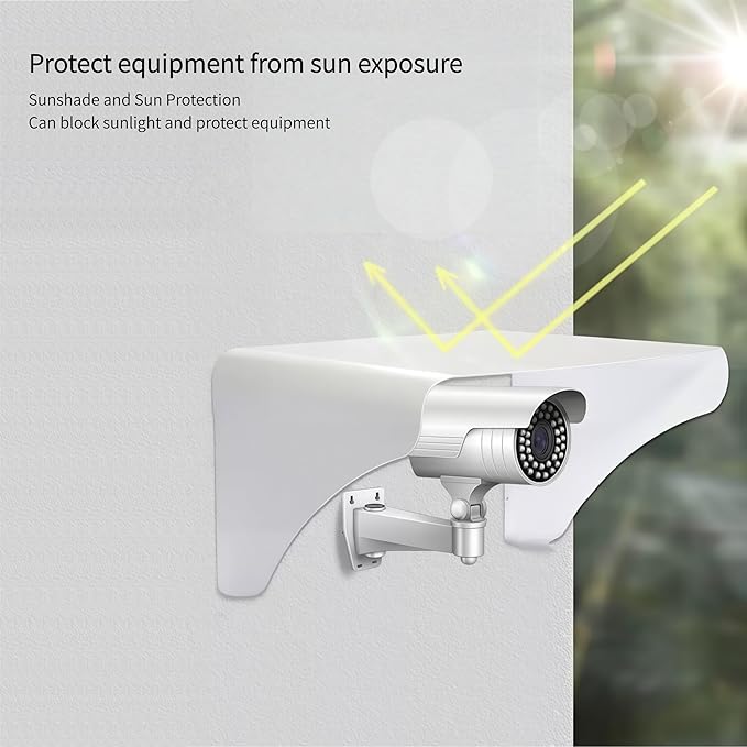 Heavy-Duty Universal Sunshade Rainshade Camera Cover Shield | All-Weather Outdoor Enclosure for Dome & Bullet Cameras | Compatible with Ring, Arlo, Nest, Hikvision | 7.09x6.30x2.76 Inches