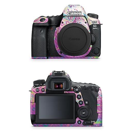 Carbon Fiber Camera Skin Compatible with Canon EOS 6D Mark II Camera (2017) - Magenta Wash - Premium 3M Vinyl Protective Wrap Decal Cover - Easy to Apply | Crafted in The USA by MightySkins